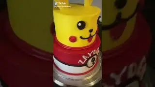 Two Tier Pokemon Cake