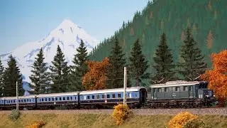 M&auml;rklin DRG BR 44 024 Electric Locomotive pulling Tin Plate 