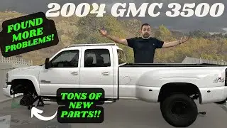 Fixing ALL the issues! 2004 GMC 3500 Duramax - Radiator swap, control arms, PS pump and CV axles!!