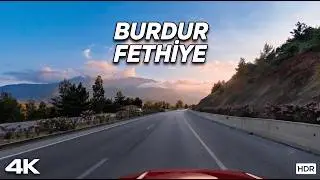 Driving from Burdur to Fethiye: Scenic Turkish Riviera Route 4K HDR