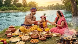 गोकुल की शाम: बाल कान्हा, यशोदा मैया और नंद बाबा साथ बैठे || YMKN || Shre Krishan leela ||