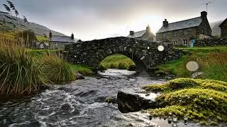 Scottish Village Ambience on a Windy Day | Countryside Nature Sounds | No Talking