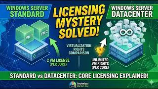 Windows Server licensing concept. (Standard & Data center)