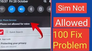 Sim Not Allowed Problem Fix 💯 || Sim  Not Allowed Problem || Sim 2 Not Allowed Problem |Online awais