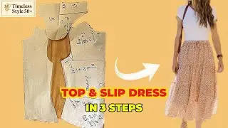 3-Step Top & Tiered Slip Dress Tutorial | Pattern Making, Cutting & Sewing