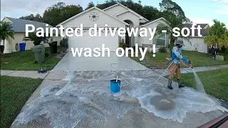 Back-to-Back Driveway Cleaning | Time-Lapse (Painted & Concrete)