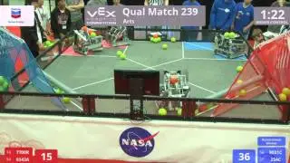 VEX Worlds 2016 - VRC High School - Arts - Qual 239 (7700R 9343A) 131 vs 134 (9031C 254C)