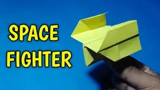 How to Make a Space Fighter Origami | DIY Origami Space Jet 🚀 | Easy Paper Star Jet!