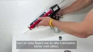 Installera badrum #3 Montera tvättställ.