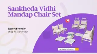 Wooden Sankheda Vidhi Mandap Furniture | Indian Wedding | International Wedding | Sanskari Decor