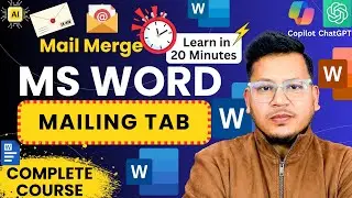 MS Word Mailings Tab Full Tutorial in Hindi | Mail Merge Step by Step
