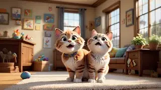 Lulu Cat Laughs Out Loud | Funny Cat Song for Kids | Joyful Animal Rhyme