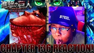 ANIME ONLY READS AOT MANGA AND CHAPTER 136 UNLEASHES THE CART TITAN!!! | AOT Manga Reaction Part 6
