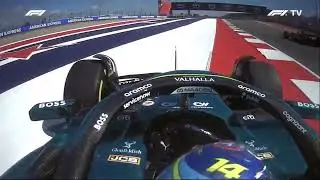 FERNANDO ALONSO SPRINT START and CRASH on AUSTIN 2025 