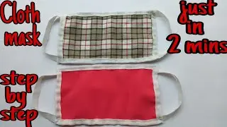 Hand made Face Mask Making at Home | DIY Reusable Face Mask Making Tutorial Step by Step method