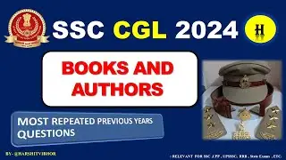 BOOKS AND AUTHORS FOR SSC CGL 2024 , RRB NTPC 2024 | TOP QUESTIONS FOR SSC CGL 2024