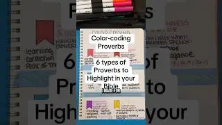 Highlighting guide for the Bible Book Proverbs #biblejournaling #biblestudytime #biblereading