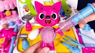 Pinkfong & Ice Cream Store💉Pinkfong visits Doctor 🚑 Ambulance Playset ASMR | Review Toys