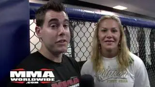 Female MMA Fighter (Cris Cyborg) Chokes out Reporter During Interview