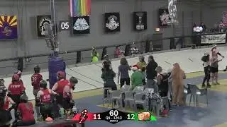 Holiday Hijinks scrimmage - banked track roller derby live