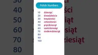 Polish numbers from 10 to 100 #polish #learnpolish #numbers #counting #foreignlanguage #beginners