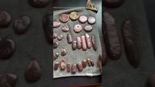 Pendants made from recycled copper.  First stage of finishing done. #coppersmith #copper #diycrafts