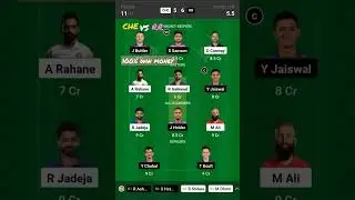 CHE vs RR Dream 11 prediction Chennai vs Rajasthan  team today #dream11 #shotrs #ipl #chevsrr