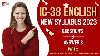 IC38 ENGLISH NEW SYLLABUS 2023 PART 2 | QUESTIONS & ANSWERS #ic38 #irda #irdaexam  #lifeinsurance
