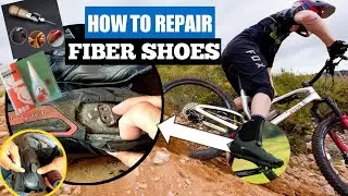 how to repair FIBER shoes (easy way) Mountain bike shoes
