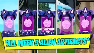 All Week 5 ALIEN ARTIFACTS Locations (ALL 5 Alien Artifact Locations)