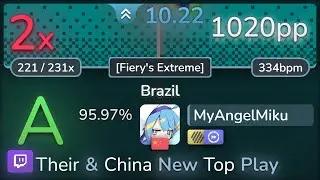 🔴 10.2⭐ MyAngelMiku | Apollo - Brazil [Fiery's Extreme] +HDDT 95.97% | 1020pp 2❌ - osu!
