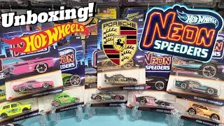 Unboxing Hot Wheels Neon Speeders! With the Porsche!