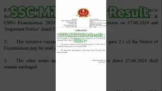 SSC MTS Result 2024 SSC MTS Result 2024 Kaise Dekhe ? How To Check SSC MTS Result 2024 Pdf #result