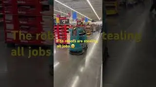 Self driving cleaning robot at Walmart . #robot