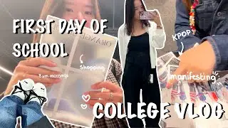 First day of college vlog: back to school, Fashion Marketing Student, shopping, GRWM... ⋆˚✿˖&deg;