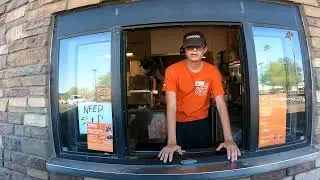 Spicy Flounder Sandwich on Gift Card, Popeyes Louisiana Kitchen Drive Thru, Casa Grande, Arizona NGH