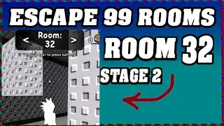 ROOM 32 STAGE 2 ESCAPE 99 ROOMS Roblox Walkthrough [Full Guide English] 🗝️