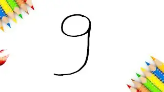 Easy Drawing ! How number 9 turns to Beautiful Bird step by step doodle art for kids