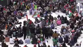 PRO PALESTINE WATERLOO CONCOURSE PROTEST