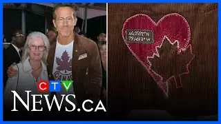 Ryan Reynolds&rsquo; suit with embroidered Canadian flare created by Port Carling artist