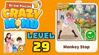 Brain puzzle 3 crazy mind level 29 solution walkthrough ( monkey stop ) 