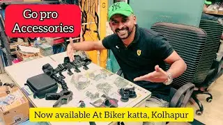 All the GoPro/ action camera Accessories now available Biker katta, kolhapur 😍😎| motovlogging