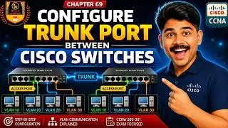 How to Configure Trunk Port Between Cisco Switches | VLAN Communication Explained | CCNA 200 301