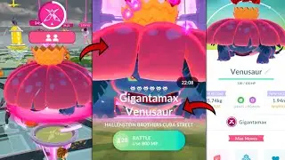 *GIGANTAMAX VENUSAUR* Complete Max Battle (RAID) & Catching in Pokemon GO.
