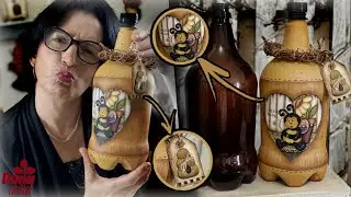 E A GARRAFA PET, DÁ PRA PINTAR? | Tânia Marquato