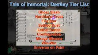 Tale of Immortal: (Rewrite) Destiny Tutorial 8. Reborn/Transcendent destinies