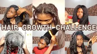 PROTECTIVE STYLE HAIR GROWTH CHALLENGE, UPDATE // RELAXED HAIR // HAIRLISTABOMB