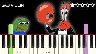 Sad Violin Meme | Easy Piano Tutorial