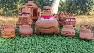 Clean up muddy minicars & disney car convoys! Play in the garden