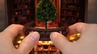 Wisdom Rings DIY Book Nook Kit | Circular Fantasy Library Bookshelf Insert
